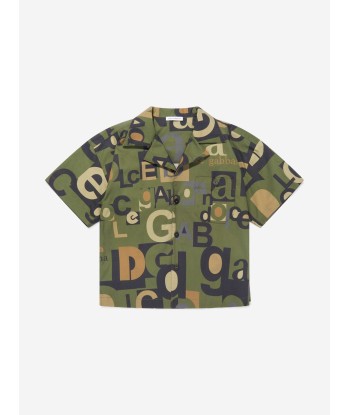 Dolce & Gabbana Boys Cotton Poplin Logo Shirt ou a consommer sur place