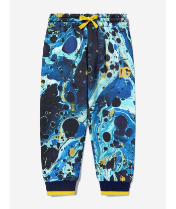 Dolce & Gabbana Boys Cotton Marble Print Joggers en stock