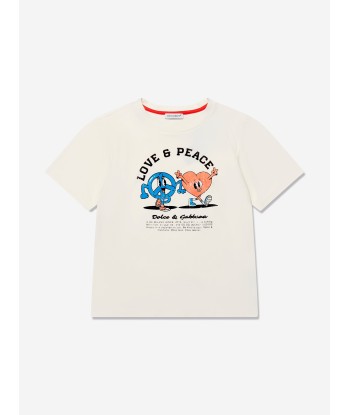 Dolce & Gabbana Boys Cotton Love And Peace T-Shirt suggérées chez