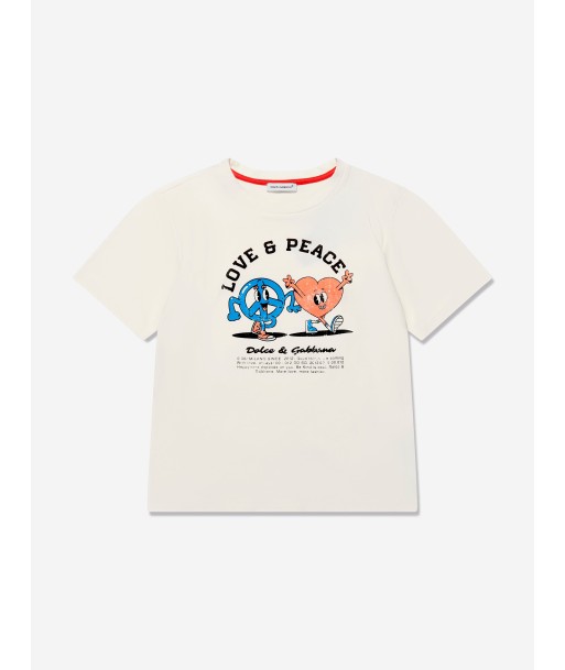 Dolce & Gabbana Boys Cotton Love And Peace T-Shirt suggérées chez