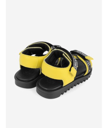 Versace Boys Leather Sandals basket pas cher