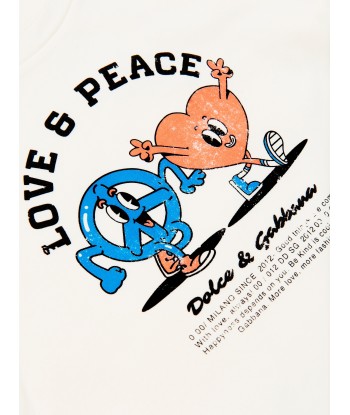 Dolce & Gabbana Boys Cotton Love And Peace T-Shirt suggérées chez