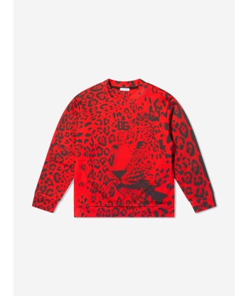 Dolce & Gabbana Boys Cotton Leopard Logo Sweatshirt 2 - 3 jours ouvrés.