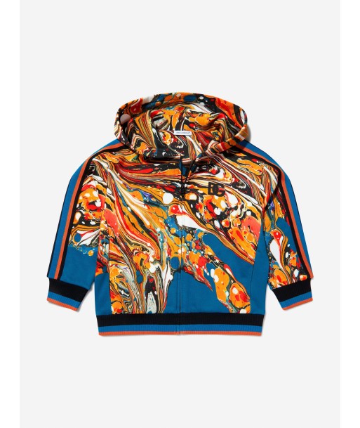 Dolce & Gabbana Boys Cotton Marble Print Zip Up Top pas cher 