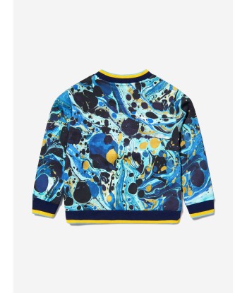 Dolce & Gabbana Boys Cotton Marble Print Sweatshirt livraison gratuite