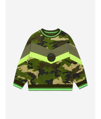 Dolce & Gabbana Boys Cotton Camouflage Logo Sweatshirt offre 