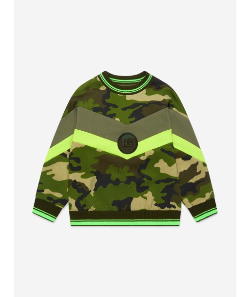 Dolce & Gabbana Boys Cotton Camouflage Logo Sweatshirt offre 