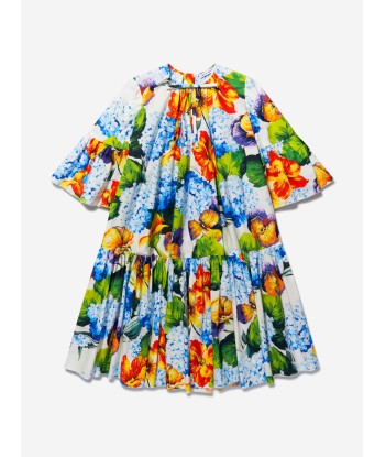 Dolce & Gabbana Girls Cotton 3/4 Sleeve Hydrangea Dress ou a consommer sur place