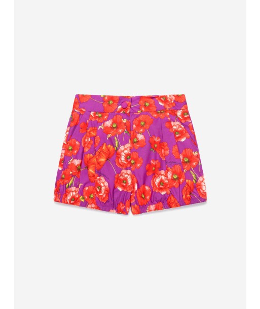 Dolce & Gabbana Girls Cotton Poppy Print Shorts Paris Déstockage Promo