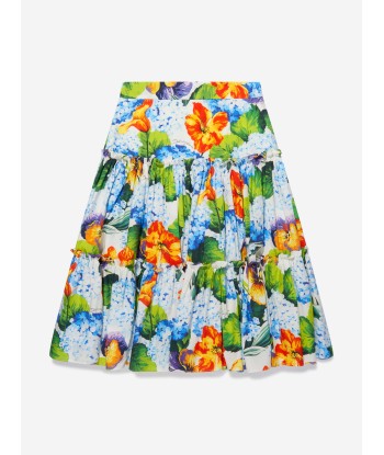 Dolce & Gabbana Girls Cotton Hydrangea Print Skirt ouvre sa boutique