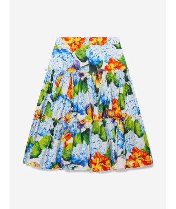 Dolce & Gabbana Girls Cotton Hydrangea Print Skirt ouvre sa boutique