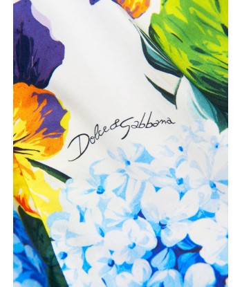 Dolce & Gabbana Girls Cotton 3/4 Sleeve Hydrangea Dress ou a consommer sur place