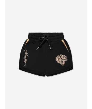 ED Hardy Girls Gold Label Shorts in Black des créatures d'habitude