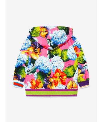 Dolce & Gabbana Girls Cotton Hydrangea Print Zip Up Top pas cheres