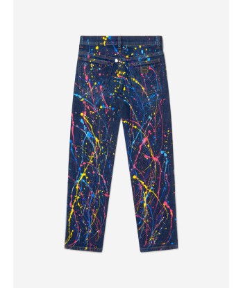 Dolce & Gabbana Boys Paint Splash Denim Jeans commande en ligne