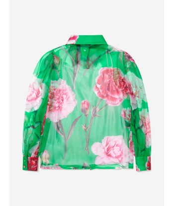 Dolce & Gabbana Girls Silk Carnation Print Blouse Venez découvrir notre 