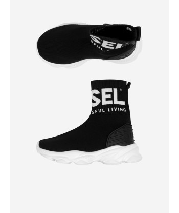 Diesel Boys Logo Sock Trainers la livraison gratuite