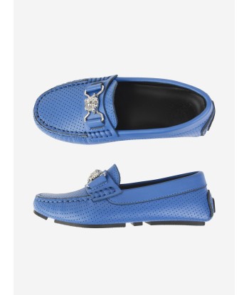 Versace Boys & Silver Leather Moccasins sur le site 