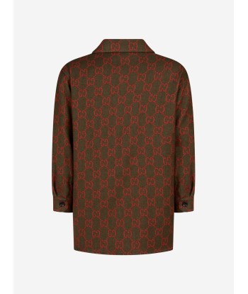 Gucci Boys Green GG Woolly Shirt la colonne vertébrale