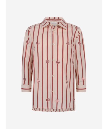 Gucci Boys Dark Cotton Striped Shirt Vous souhaitez 