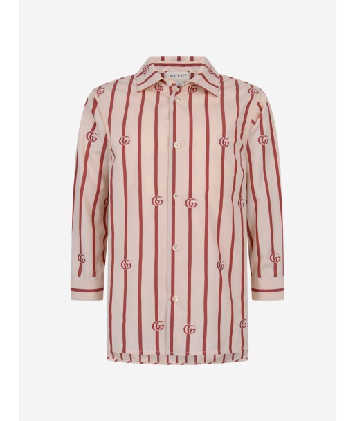 Gucci Boys Dark Cotton Striped Shirt Vous souhaitez 