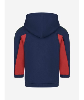 GUCCI Baby Boys Cotton Nylon Details Hooded Zip Up Top pas cheres