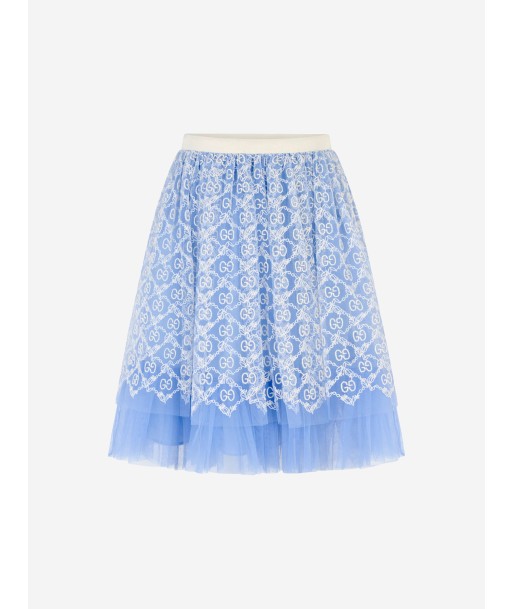 Gucci Girls light tulle GG embroidered skirt l'achat 