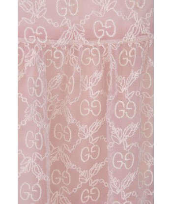 Gucci Girls tulle GG embroidered dress de France