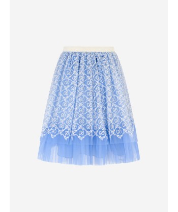 Gucci Girls light tulle GG embroidered skirt l'achat 