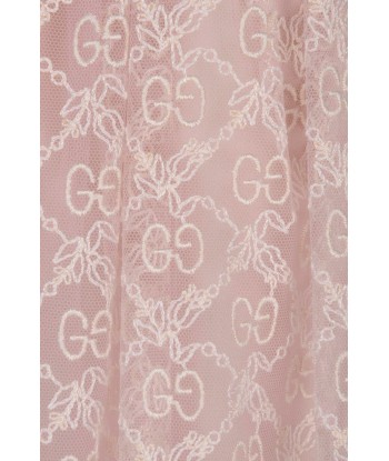 Gucci Girls light tulle GG embroidered skirt ou a consommer sur place