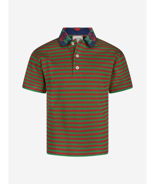 Gucci Boys and Red Striped Polo Top pas chere