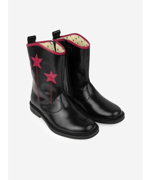 Gucci Kids Leather Cowboy Boots 2023