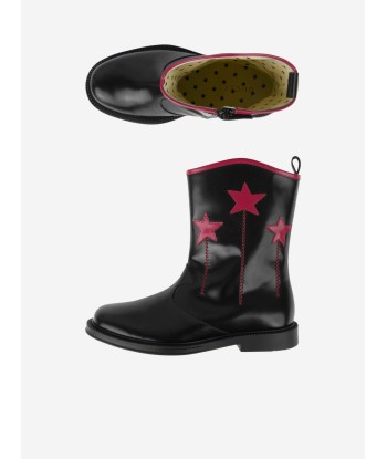 Gucci Kids Leather Cowboy Boots 2023