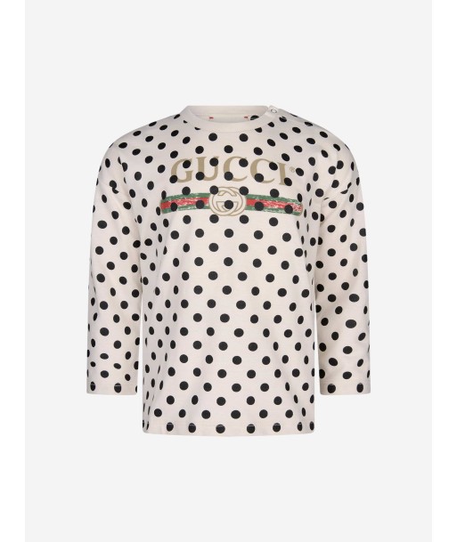 GUCCI Baby Cotton Polka Dots Vintage Logo T-Shirt Comparez plus de prix