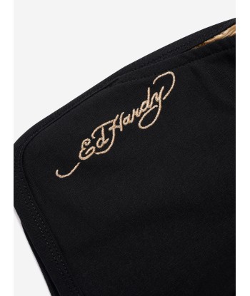 ED Hardy Girls Gold Label Shorts in Black des créatures d'habitude