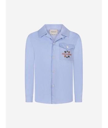 Gucci Boys Light Popeline Embroidered Shirt sélection de produits