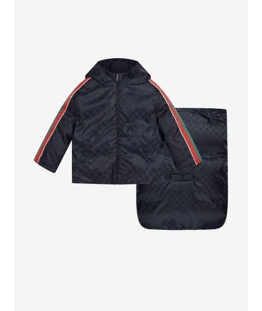 Gucci Baby Boys Jacquard Trims Jacket with Sleep Bag Attachment les muscles