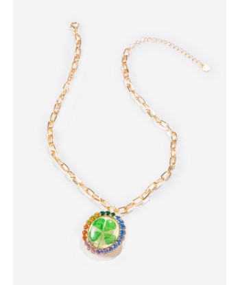 Super Smalls Girls Lucky Streak Real 4-Leaf Clover Necklace in Multicolour Paris Déstockage Promo