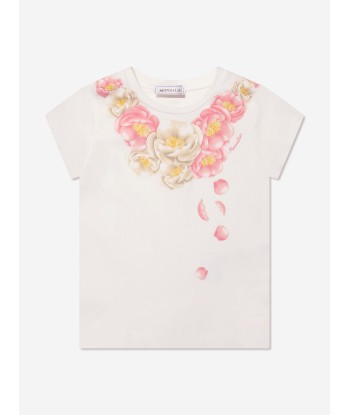 Monnalisa Girls Flower Print T-Shirt in Ivory l'évolution des habitudes 