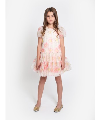 Monnalisa Girls Tulle Ruffle Dress in Ivory le concept de la Pate a emporter 