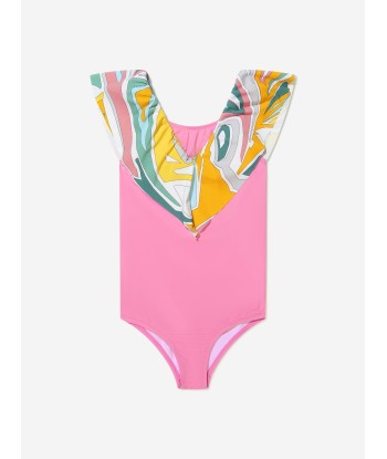 Pucci Girls Patterned V Neck Swimsuit meilleur choix