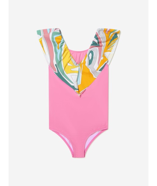 Pucci Girls Patterned V Neck Swimsuit meilleur choix