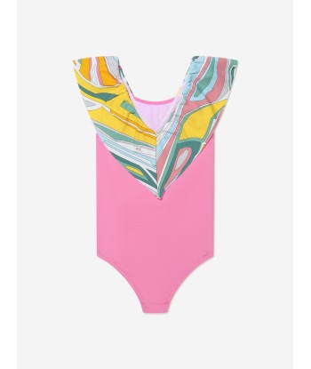 Pucci Girls Patterned V Neck Swimsuit meilleur choix