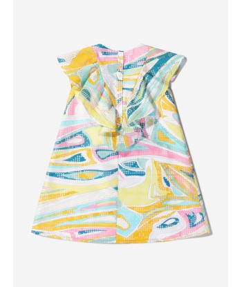 Pucci Girls Cotton Patterned Ruffle Dress online