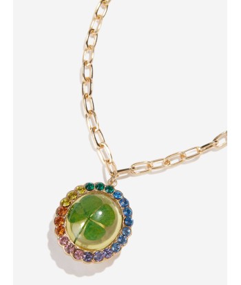 Super Smalls Girls Lucky Streak Real 4-Leaf Clover Necklace in Multicolour Paris Déstockage Promo