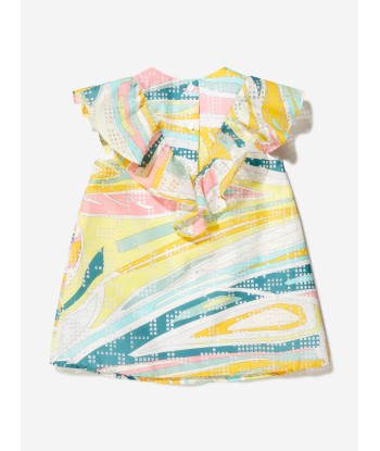 Pucci Baby Girls Cotton Patterned Ruffle Dress pas cher 