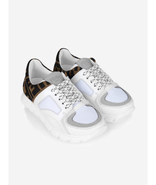 Fendi White & Brown Logo Trainers 50-70% off 