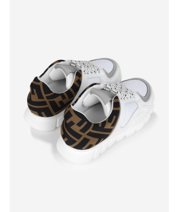 Fendi White & Brown Logo Trainers 50-70% off 