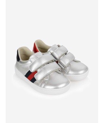 Gucci Leather Velcro Trainers With Stripe offre 