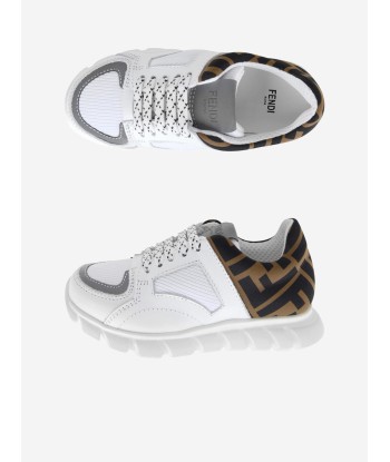 Fendi White & Brown Logo Trainers 50-70% off 